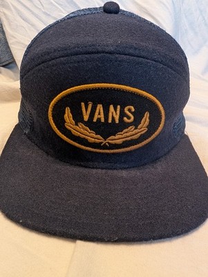 Vans 5 Panel Hat Men Snapback Blue Felt T21