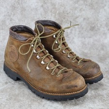 VTG Dexter Hiking Shoes Boots Womens Size 8.5 M Brown Leather Vibram Made In USA