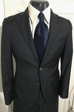 SUITSUPPLY SUPER 110'S CUSTOM SIZE 32 SHORT DARK GRAY 2 BUTTON WOOL SUIT