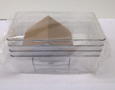 Vtopmart 4er Pack Lebensmittel Aufbewahrung Organizer Behälter, Klar Kunststoff 26 x 15 x 9 cm