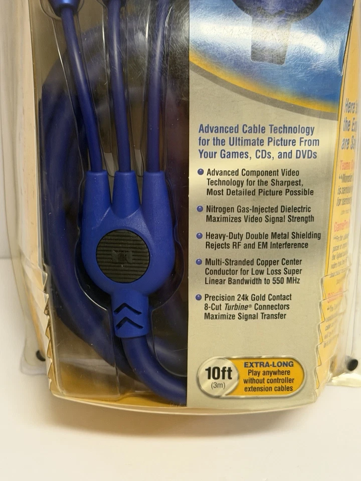 NOS Monster Gamelink 400 10ft AV Component Cable For PlayStation 2 PS1 PS2 PS3 - Image 3 of 4