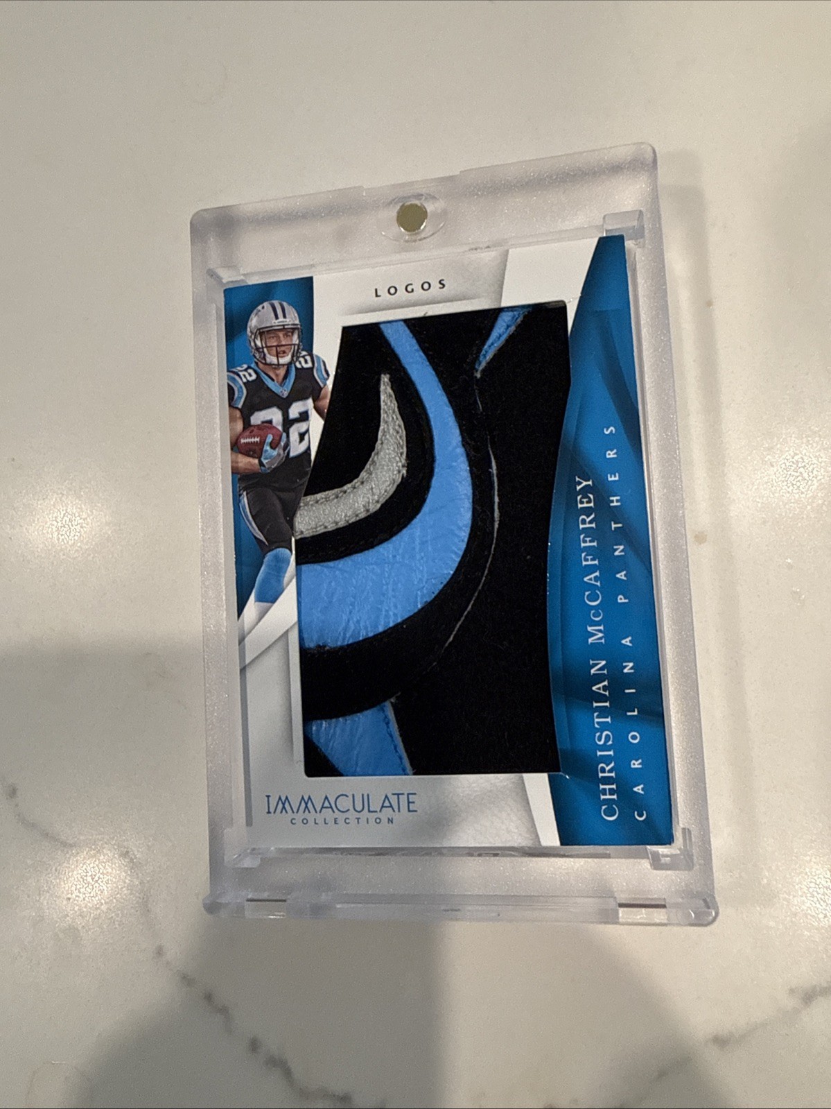 Christian McCaffrey Panini Immaculate Collection Immaculate Patches #IMCM Logos