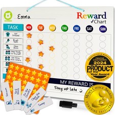 QUOKKA Magnetic Behavior Chore Chart for Kids at Home - Gift Reward Visual Sc...