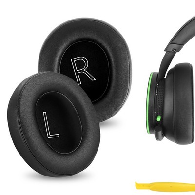 Geekria Protein Leather Ear Pads for Microsoft Xbox Wireless Headphones (Black)