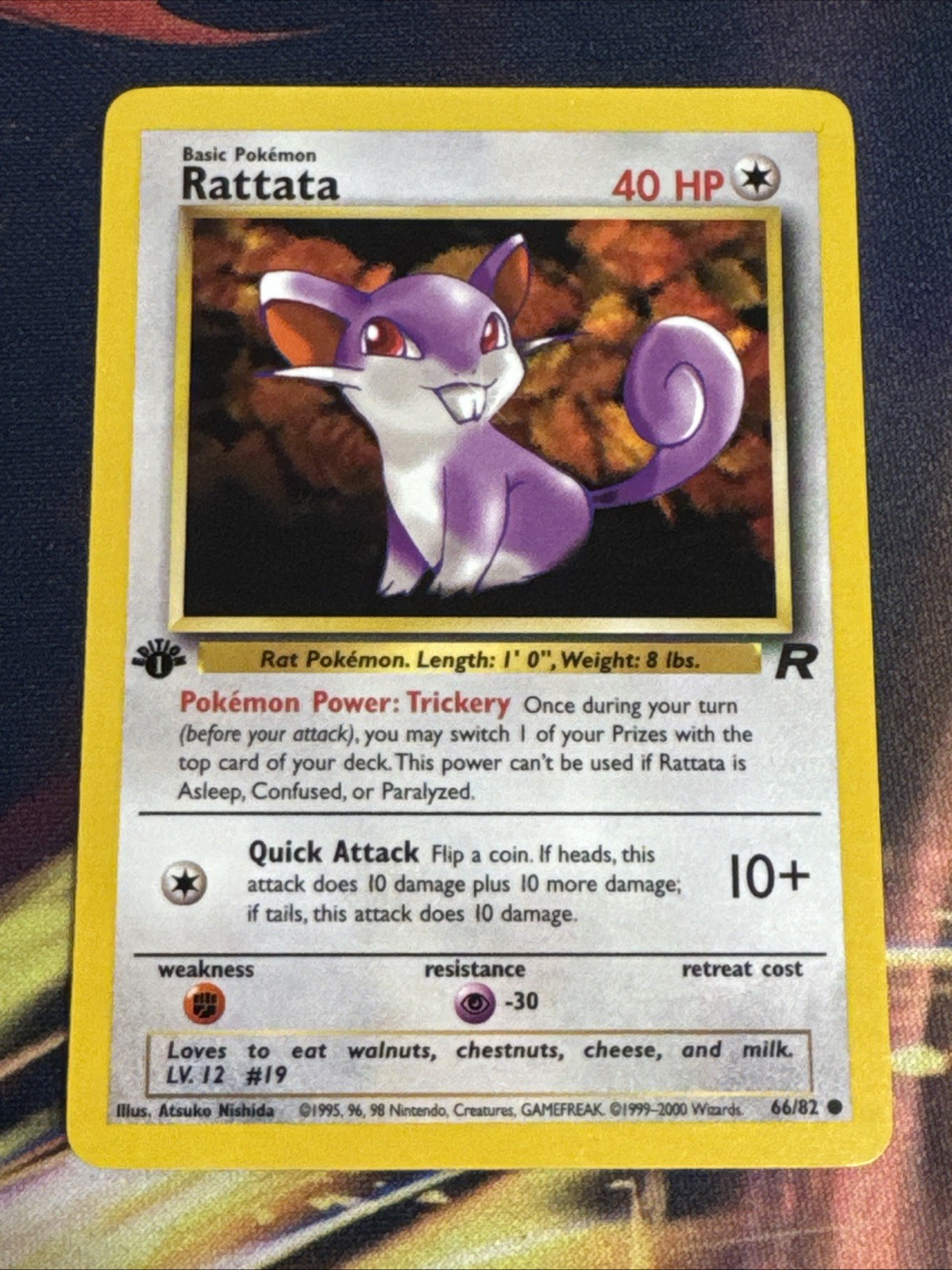 Rattata 66/82 Common Team Rocket Pokemon 1st Edition Near Mint