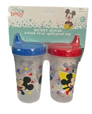 Baby Toddler Sippy Cups for Boys  10 Ounce Mickey Mouse Sippy Cup Pack of 2  