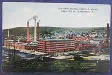 ca1910 Johnsonburg Pennsylvania Tablet Building & Paper Factory Postcard