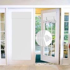 Blackout Door Curtains,French Door Blinds Stick On for Privacy and Light Contro