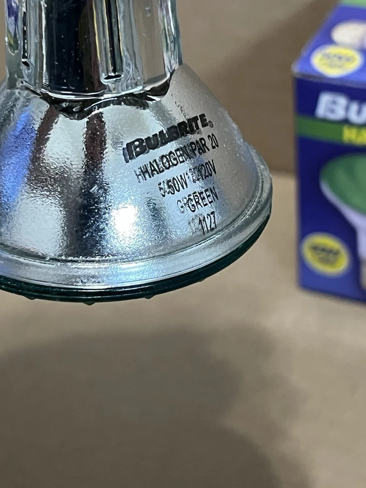 Bulbrite 683504 PAR20 50 Watt GREEN Light Bulb NOS Discontinued - Image 2 of 3