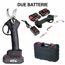 Forbice da Potatura  DOPPIA BATTERIA 48V Cesoia Elettrica per giardino + Valigia