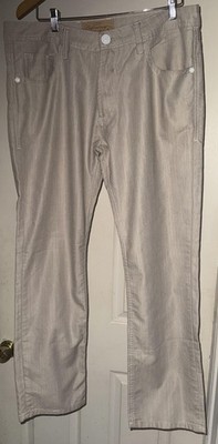 Salvatore Giovanni Jeans Mens 36x32 Beige Straight Leg Denim Casual Pants