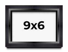 9x6 Shadow Box Frame Black | 1.25 inches Deep Real Wood Contemporary Shadowbox D