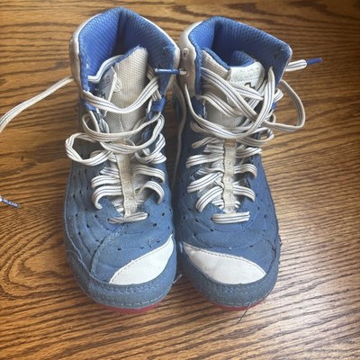 Rudis, Wrestling Shoes, Sly Fox (Dave Shultz commemera) Men's Size 4.0 blue/red