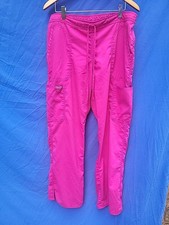 cherokee workwear cargo scrubs size medium bright pink with drawstring