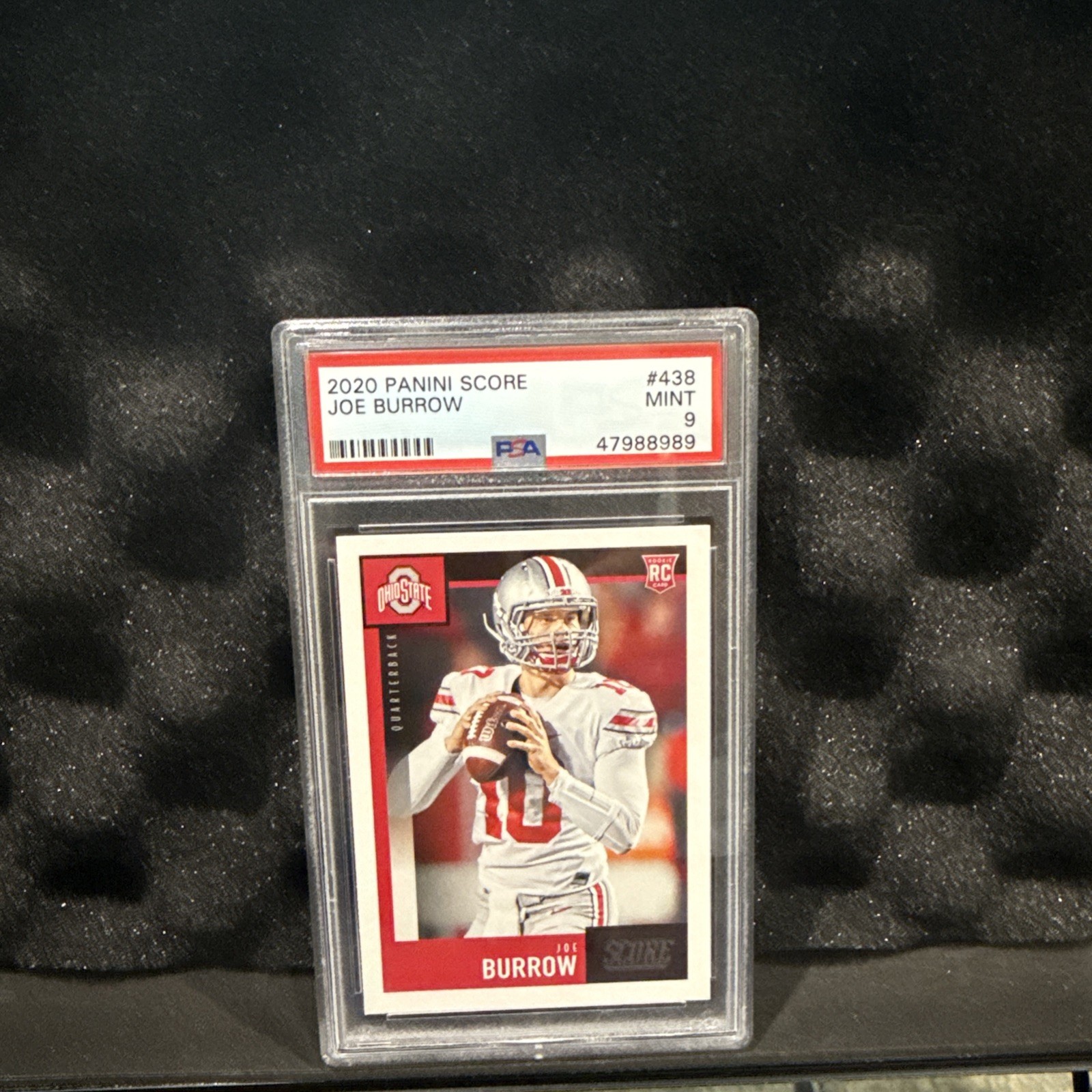 2020 Panini Score Football Card #438 Joe Burrow OSU ROOKIE RC PSA 9 MINT *8D