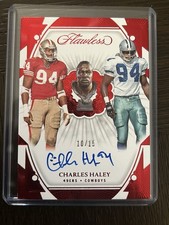 2024 Panini Flawless Ruby Charles Haley Career Progressions On Card Auto /15