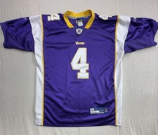 Brett Favre Minnesota Vikings Reebok On Field Jersey 48 Large NFL 2009 Purple z