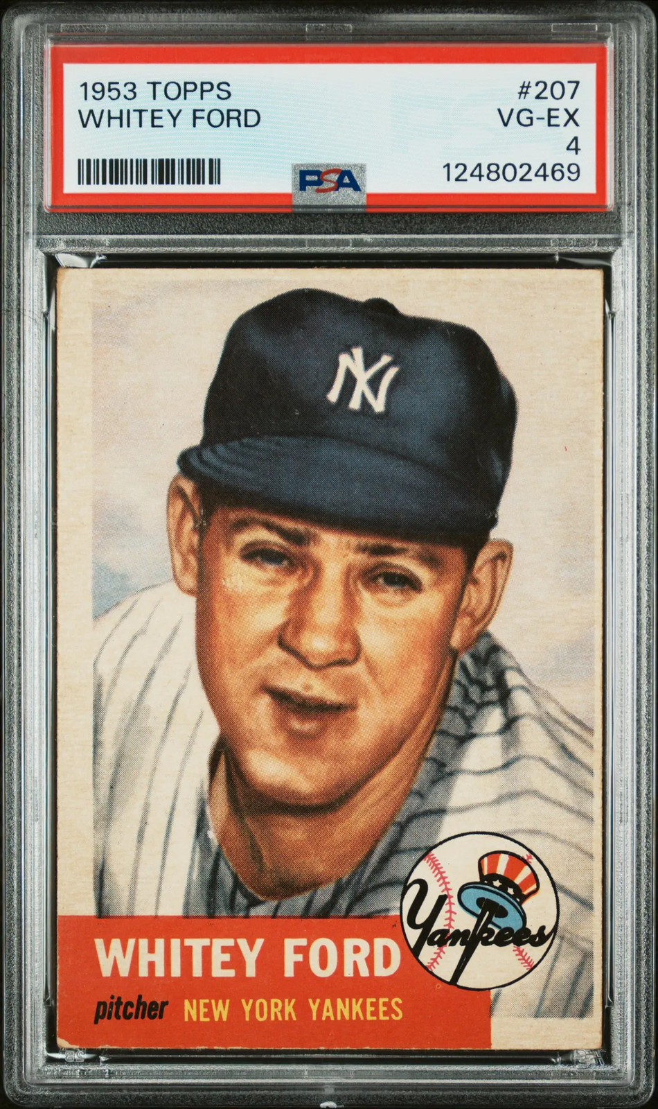 1953 Topps #207 Whitey Ford HOF PSA 4 VG-EX!!