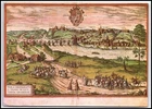 Vtg Grodno Belarus 16th Century City View Engraving Reproduction Postcar... K133