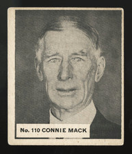 1936 WORLD WIDE GUM CANADIAN GOUDEY #110 CONNIE MACK PHILADELPHIA ATHLETICS V355