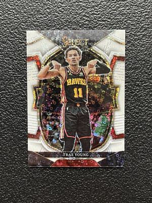 2022-23 Panini Select TRAE YOUNG White Disco Prizm Concourse # d /75 SP! *Hawks