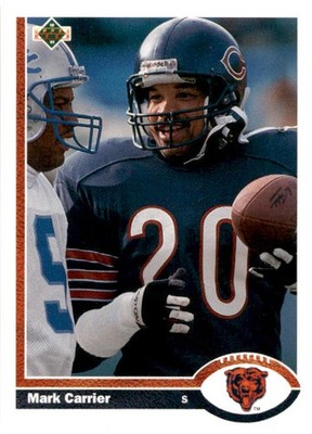 1991 Upper Deck Mark Carrier #434b Chicago Bears