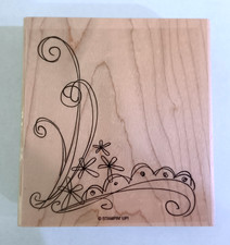 Stampin' Up Floral Corner Border Rubber Stamp