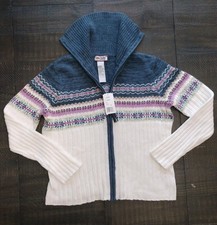 Tiara Sweater Y2K Multi Medium Fair Isle Colorful Cardigan