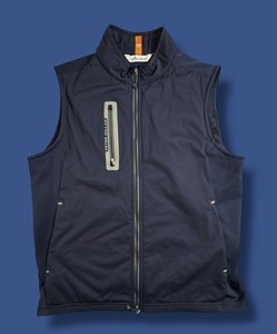 Peter Millar Hyperlight Fuse Black Golf Vest Men Wind Water Resistant Stretch