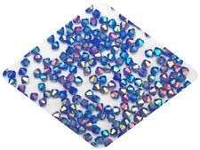 Czech Bicone Crystal Beads Cobalt Blue Marvel AB 3mm 4mm 6mm AB2X Rondelle