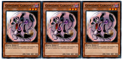 Yugioh- 3X Gorgonic Gargoyle - Common - 1st Edition - LVAL-EN012 - Near Mint