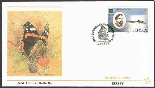 Jersey 353-355,two FDC.Michel 347-349. EUROPE CEPT-1985.Composer,Actress. - Picture 2 of 2
