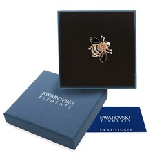 Spilla oro Swarovski Elements originale G4Love cristalli Ape Portafortuna Regalo