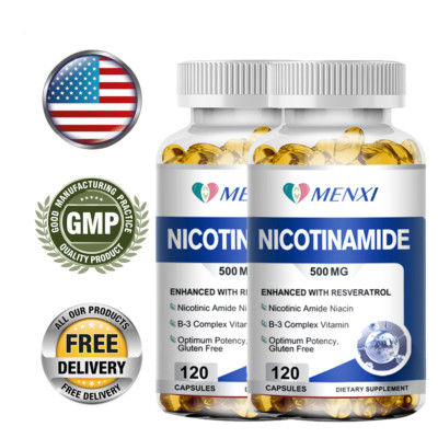2 Packs Nicotinamide Resveratrol 500MG, NAD Supplement Support Anti-aging