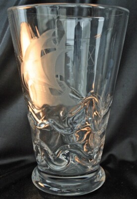 ORREFORS VICKE LINDSTRAND Commemorative Ship Vase 1946 | eBay