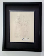PABLO PICASSO 1962 FIRMATO SUPERBA INCISIONE INCORNICIATA + LISTINO $695