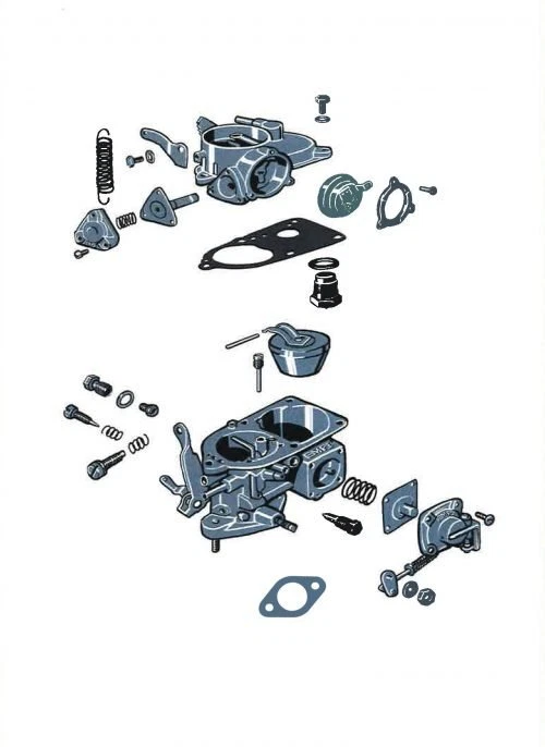 Carburador genuíno EMPI 30 Pict-1 12 volts estrangulador tipo 1 Fusca Bus Ghia - Imagem 3 de 3