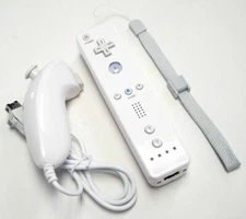 NEW Remote & Nunchuk Controller Set WHITE for Nintendo Wii & Wii U motion gaming