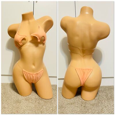 Two piece Peach Star Bikini Swimwear One Size Exotic Dancer Outfit