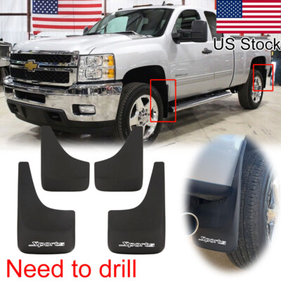 4x Mud Flaps Splash Guards For Chevy Chevrolet Silverado Suburban Tahoe 2001-14