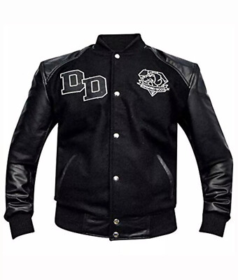 Diamond Dogs Metal Gear Solid Varsity Cafe Racer Leather Biker Motorcycle Jacket