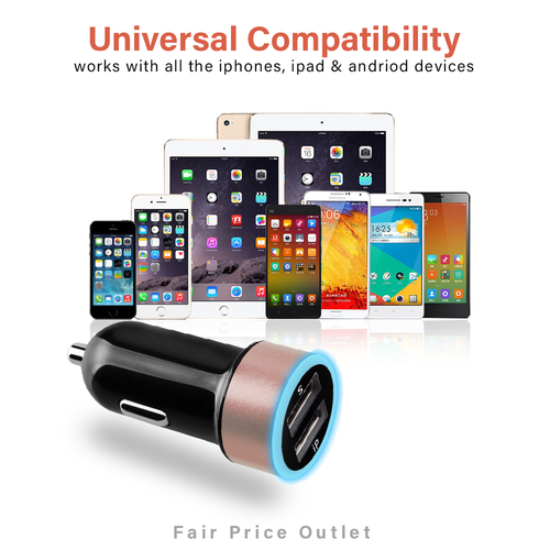 For Samsung A70 A20e A40 A50 Dual USB in Car Charger Type C Fast Charging Cable - Picture 26 of 39