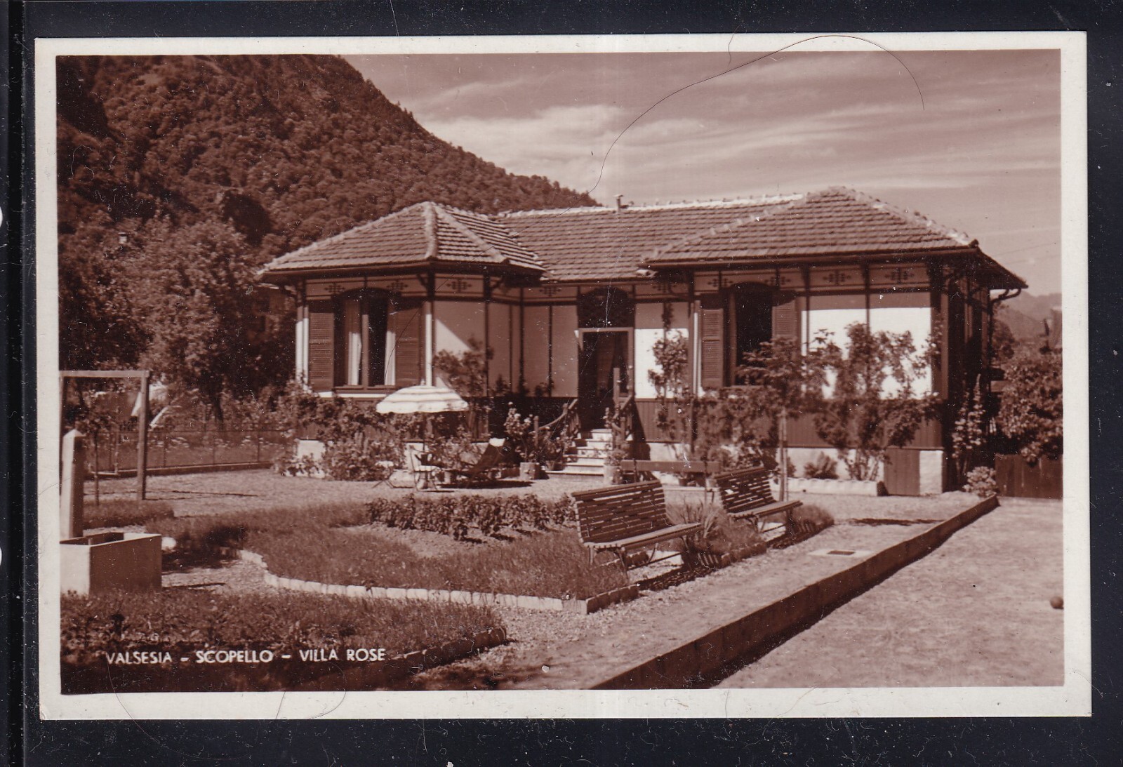 Cartolina Valsesia Scopello Villa Rose AB1484