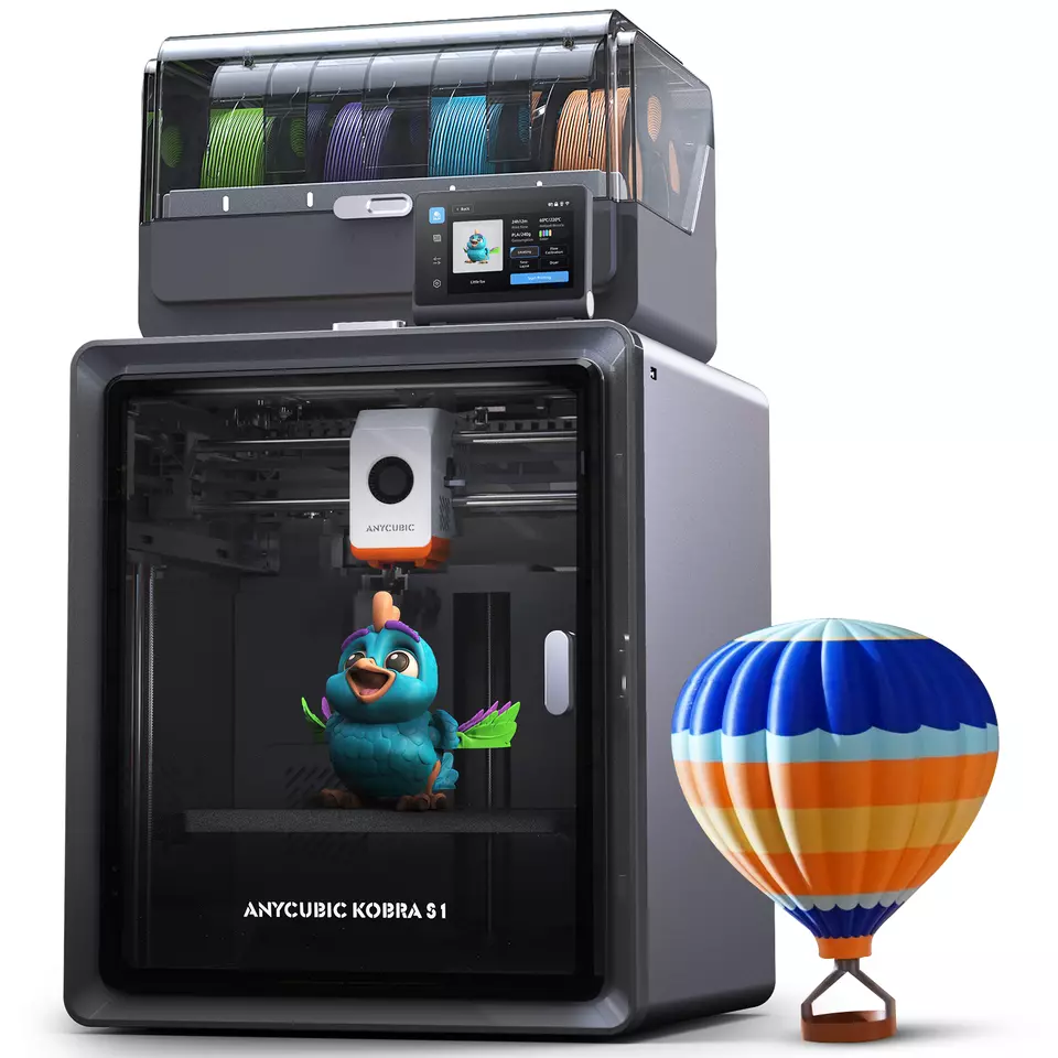 【Reacondicionado】 ANYCUBIC Kobra S1 Combo FDM Impresora 3D CoreXY Impresión Multicolor Foto 2 de 4