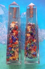 ORGONE CHAKRA OBELISK TOWER With COPPER COIL, ORGONE TOWER BUSTER, CHAKRA WAND