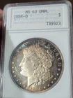 1884 0 $1 Morgan Dollar ANA First Generation MS63 DMPL Toned #TR9923