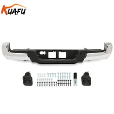 Chrome Rear Step Bumper For Toyota Tacoma 2016-2023 With Parking Aid Sensor Hole
