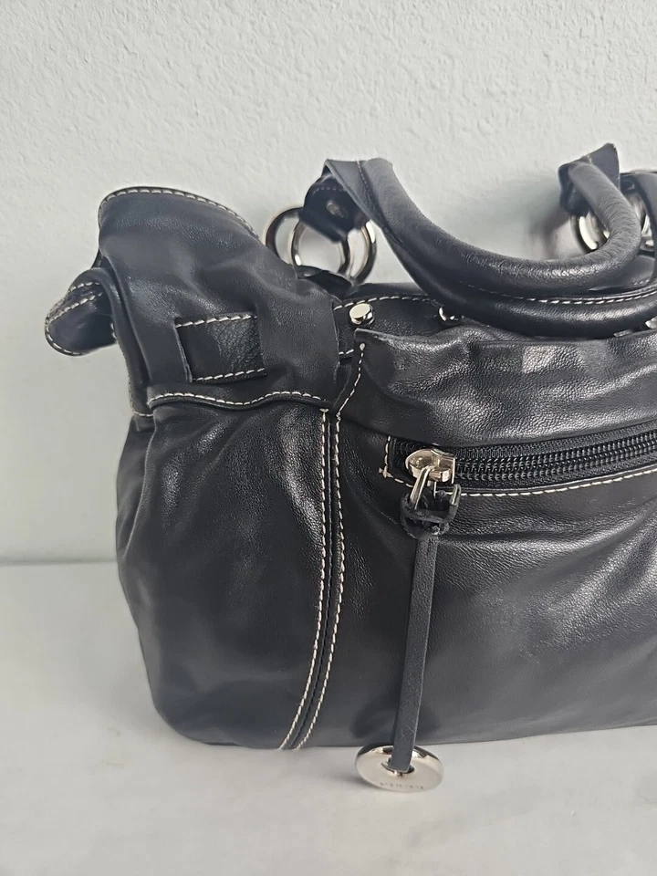 Mini bolso de mano EMILIO PUCCI de cuero sintético negro vintage Y2K Foto 2 de 4