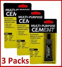 Multi-Purpose Cement 3 3 tube 0.5 floz All Purpose Adhesive Glue Shipped/USA