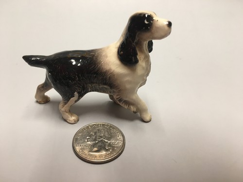 Vintage Hagen Renaker Miniature Porcelain Springer Spaniel Adult Dog Figure - Picture 4 of 4